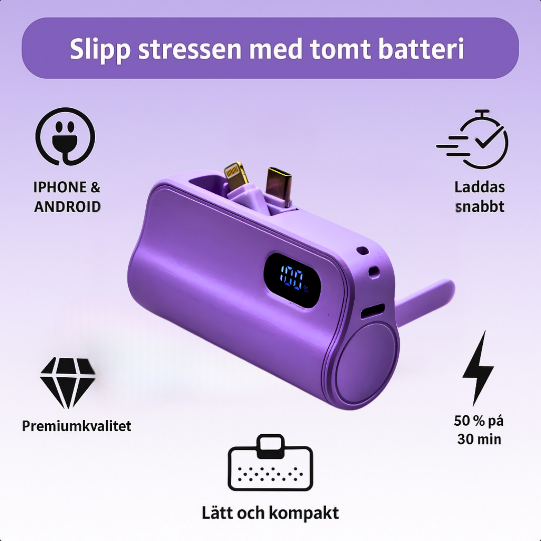 BATTERI 2/1 IPHONE & ANDROID